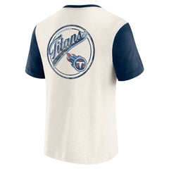 Tennessee Titans Darius Rucker Collection Henley Colorblock Slub Pocket T-Shirt Cream | Fanatics