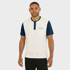 Tennessee Titans Darius Rucker Collection Henley Colorblock Slub Pocket T-Shirt Cream | Fanatics