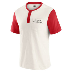 Atlanta Falcons Darius Rucker Collection Henley Colorblock Slub Pocket T-Shirt Cream | Fanatics