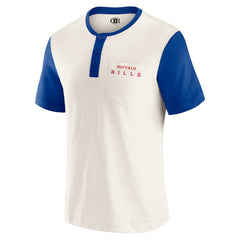Buffalo Bills Darius Rucker Collection Henley Colorblock Slub Pocket T-Shirt Cream | Fanatics
