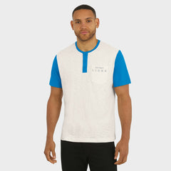 Detroit Lions Darius Rucker Collection Henley Colorblock Slub Pocket T-Shirt Cream | Fanatics