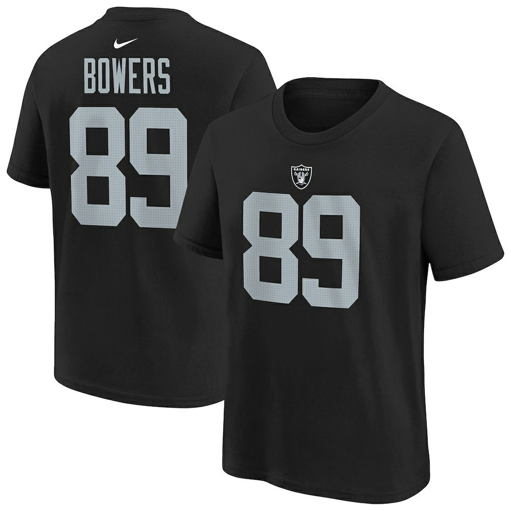 Brock Bowers Las Vegas Raiders Youth Player Name & Number T-Shirt Black | Nike for Sale
