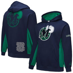 Dallas Mavericks Hardwood Classics Team Origins Fleece Pullover Hoodie Navy - NBA