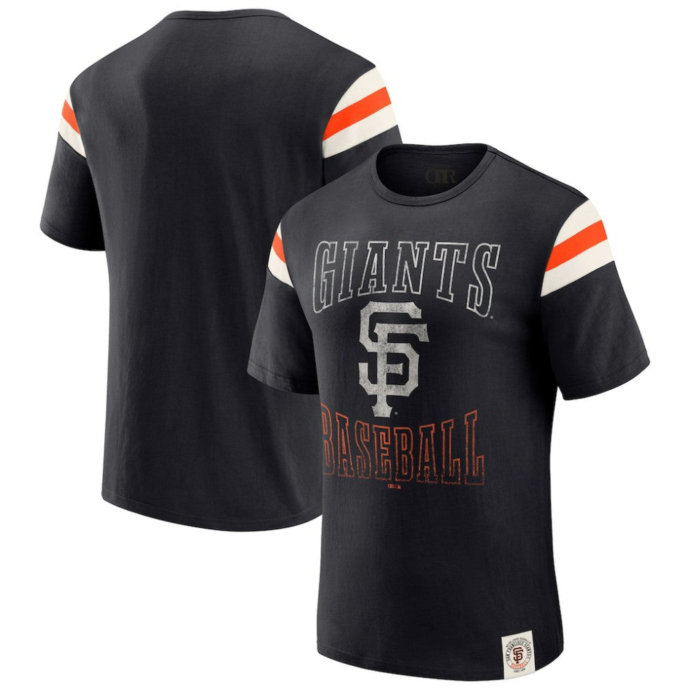 San Francisco Giants Darius Rucker Collection by Fanatics Distressed Sleeve Stripe T-Shirt - MLB