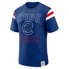 Chicago Cubs Darius Rucker Collection by Fanatics Distressed Sleeve Stripe T-Shirt - MLB