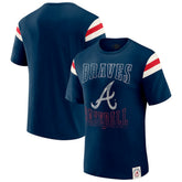 Atlanta Braves Darius Rucker Collection by Fanatics Distressed Sleeve Stripe T-Shirt - MLB