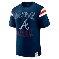Atlanta Braves Darius Rucker Collection by Fanatics Distressed Sleeve Stripe T-Shirt - MLB