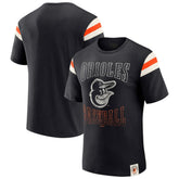 Baltimore Orioles Darius Rucker Collection by Fanatics Distressed Sleeve Stripe T-Shirt - MLB
