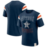 Houston Astros Darius Rucker Collection by Fanatics Distressed Sleeve Stripe T-Shirt - MLB
