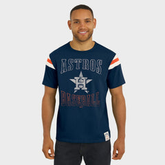 Houston Astros Darius Rucker Collection by Fanatics Distressed Sleeve Stripe T-Shirt - MLB