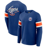 Detroit Tigers Darius Rucker Collection by Fanatics Waffle-Knit Raglan Long Sleeve Henley T-Shirt - MLB