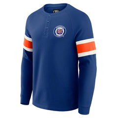 Detroit Tigers Darius Rucker Collection by Fanatics Waffle-Knit Raglan Long Sleeve Henley T-Shirt - MLB