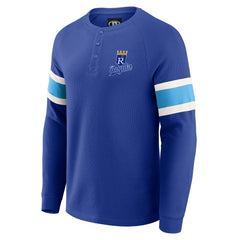 Kansas City Royals Darius Rucker Collection by Fanatics Waffle-Knit Raglan Long Sleeve Henley T-Shirt - MLB