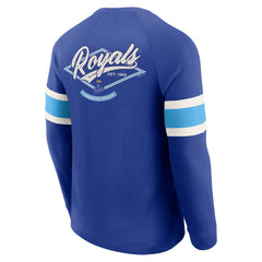 Kansas City Royals Darius Rucker Collection by Fanatics Waffle-Knit Raglan Long Sleeve Henley T-Shirt - MLB