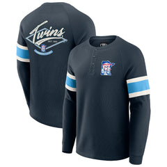 Minnesota Twins Darius Rucker Collection by Fanatics Waffle-Knit Raglan Long Sleeve Henley T-Shirt - MLB