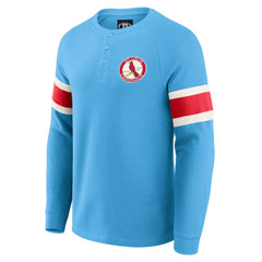 St. Louis Cardinals Darius Rucker Collection by Fanatics Waffle-Knit Raglan Long Sleeve Henley T-Shirt - MLB