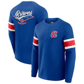 Atlanta Braves Darius Rucker Collection by Fanatics Waffle-Knit Raglan Long Sleeve Henley T-Shirt - MLB