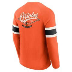 Baltimore Orioles Darius Rucker Collection by Fanatics Waffle-Knit Raglan Long Sleeve Henley T-Shirt - MLB