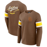 San Diego Padres Darius Rucker Collection by Fanatics Waffle-Knit Raglan Long Sleeve Henley T-Shirt - MLB