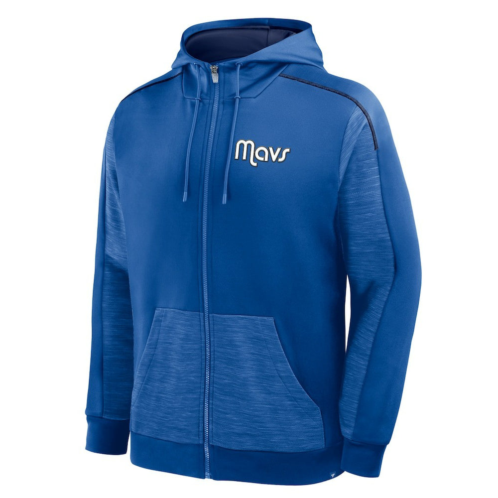 Dallas Mavericks Back Door Cut Play Defender Full-Zip Hoodie Blue - NBA