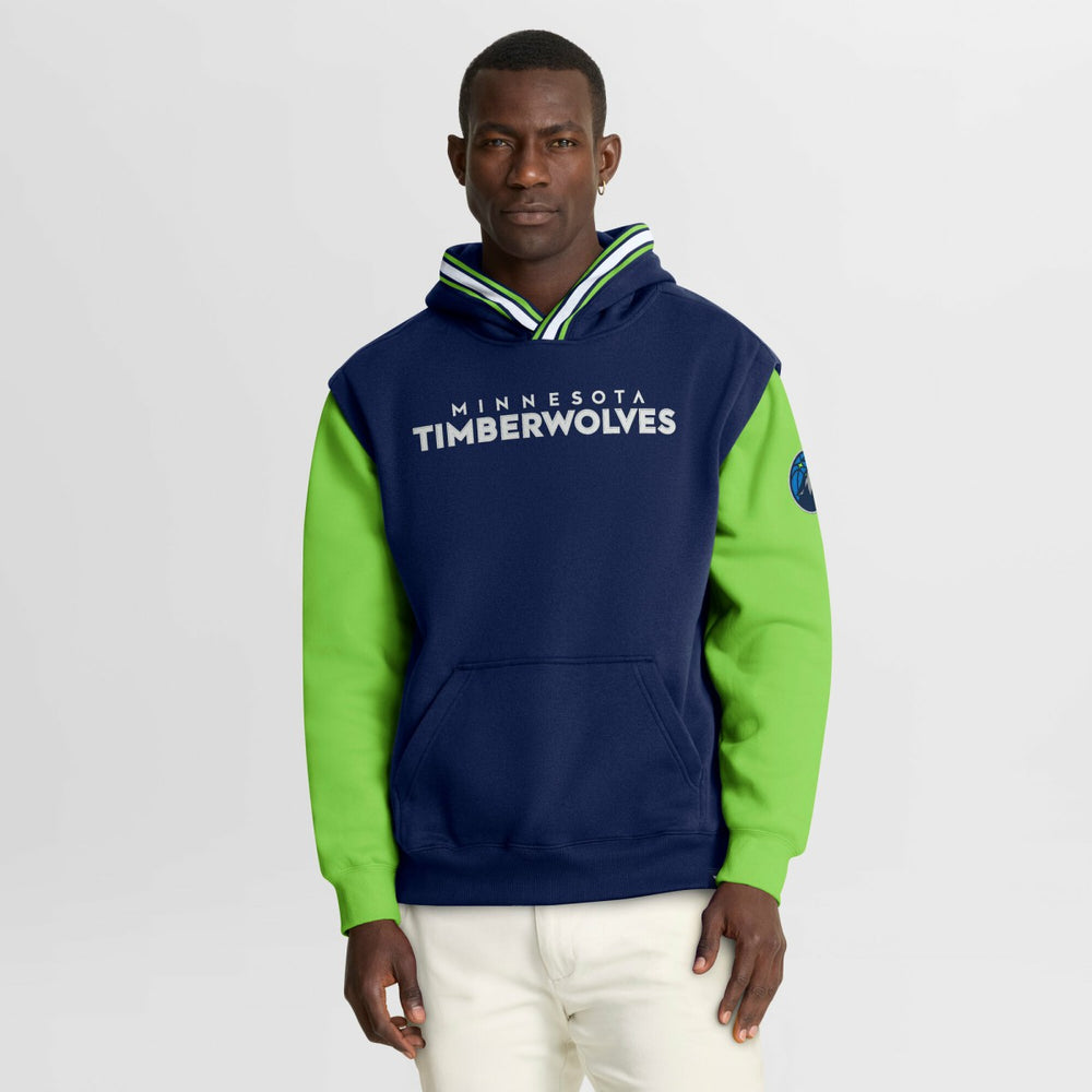 Minnesota Timberwolves Half Court Shot Clock Fastbreak Hoodie Navy/Green - NBA