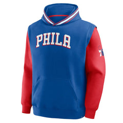 Philadelphia 76ers Half Court Shot Clock Fastbreak Hoodie Royal/Red - NBA