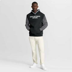 San Antonio Spurs Half Court Shot Clock Fastbreak Hoodie Black/Gray - NBA