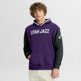 Utah Jazz Half Court Shot Clock Fastbreak Hoodie Purple/Black - NBA