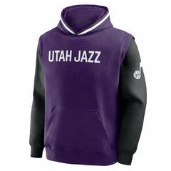 Utah Jazz Half Court Shot Clock Fastbreak Hoodie Purple/Black - NBA