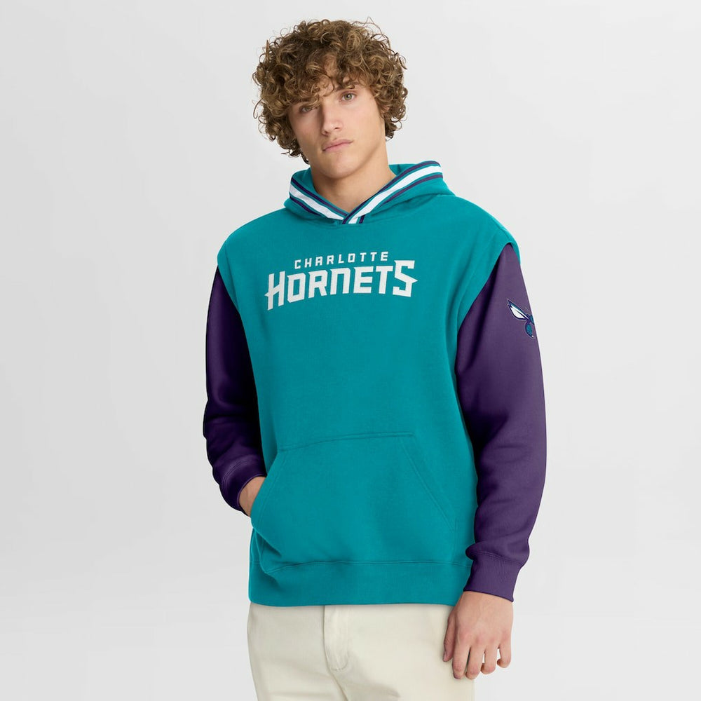 Charlotte Hornets Half Court Shot Clock Fastbreak Hoodie Teal/Purple - NBA