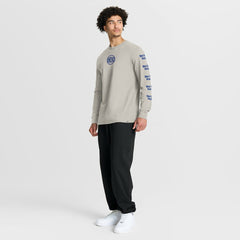 New York Knicks Crossover Collection Ball Screen Action Premium Long Sleeve T-Shirt Cream - NBA