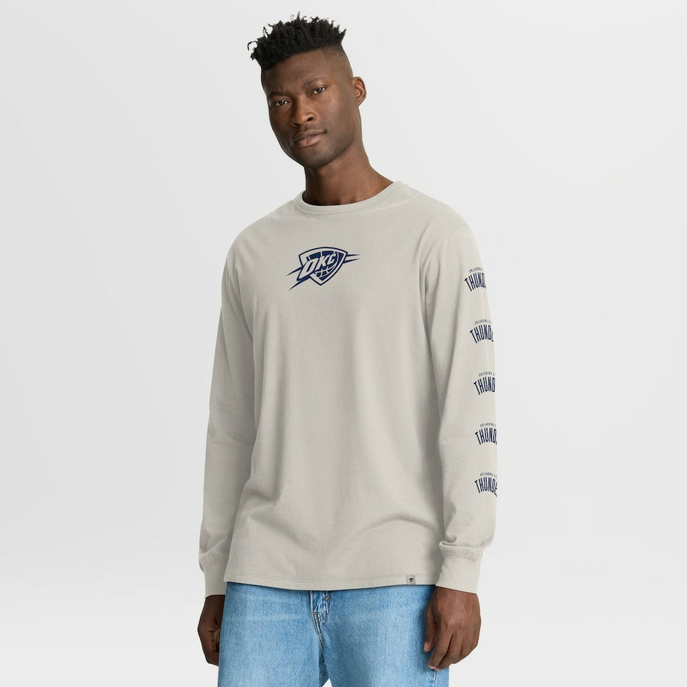 Oklahoma City Thunder Crossover Collection Ball Screen Action Premium Long Sleeve T-Shirt Cream - NBA
