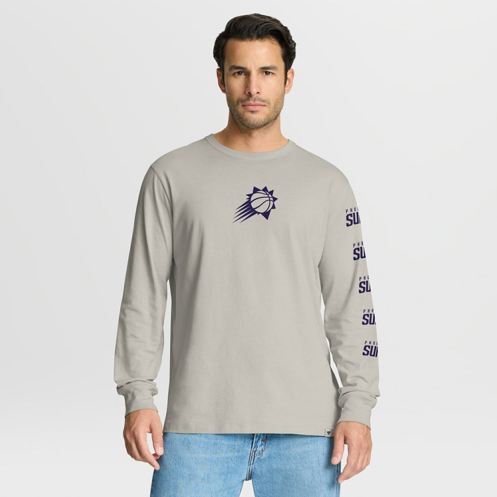 Phoenix Suns Crossover Collection Ball Screen Action Premium Long Sleeve T-Shirt Cream - NBA