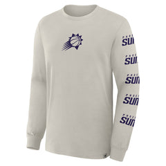 Phoenix Suns Crossover Collection Ball Screen Action Premium Long Sleeve T-Shirt Cream - NBA
