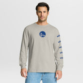 Golden State Warriors Crossover Collection Ball Screen Action Premium Long Sleeve T-Shirt Cream - NBA