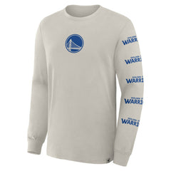 Golden State Warriors Crossover Collection Ball Screen Action Premium Long Sleeve T-Shirt Cream - NBA