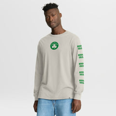 Boston Celtics Crossover Collection Ball Screen Action Premium Long Sleeve T-Shirt Cream - NBA