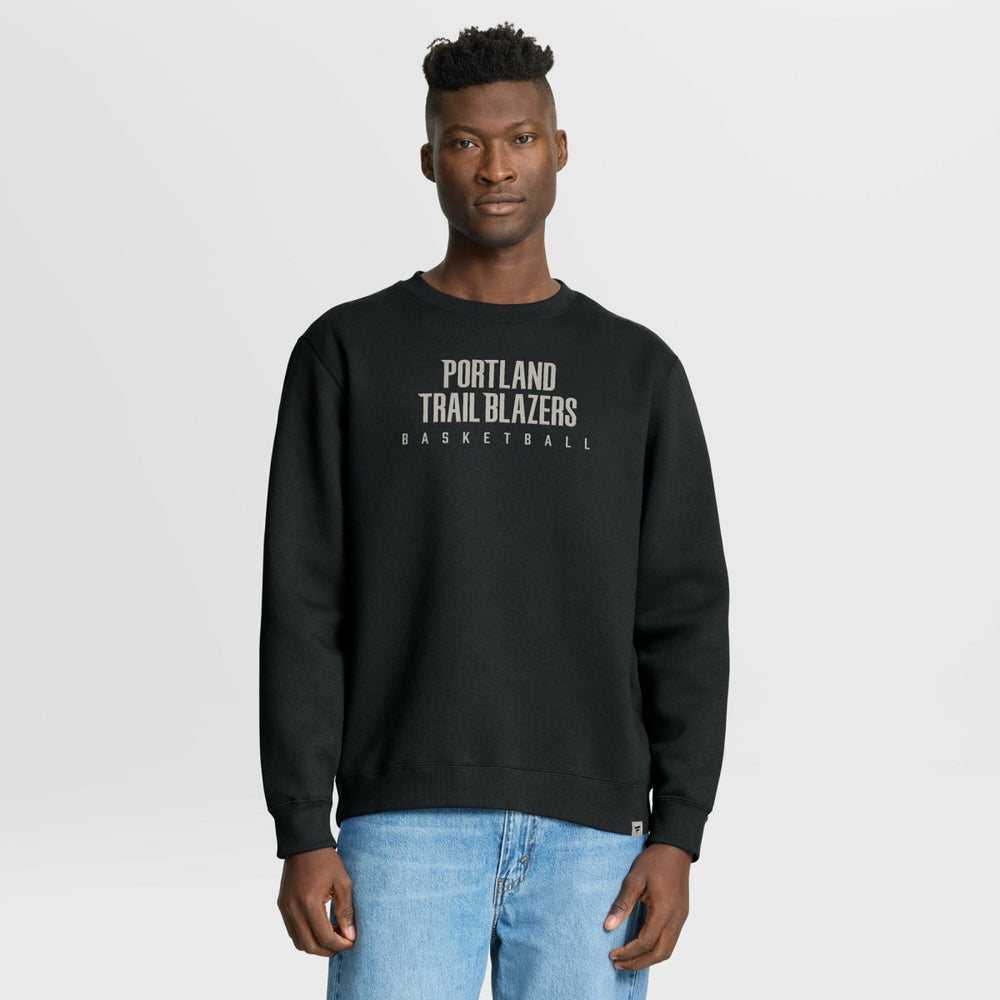 Portland Trail Blazers Crossover Collection Defensive Rotation Drill Premium Pullover Sweatshirt Black - NBA