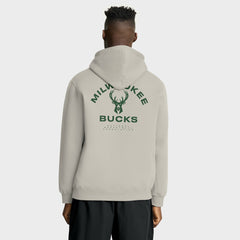 Milwaukee Bucks Crossover Collection Blocked Shot Premium Pullover Hoodie Off White - NBA