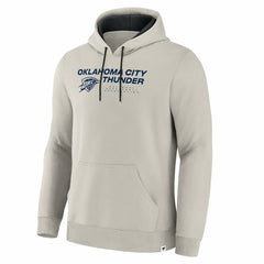 Oklahoma City Thunder Crossover Collection Blocked Shot Premium Pullover Hoodie Off White - NBA