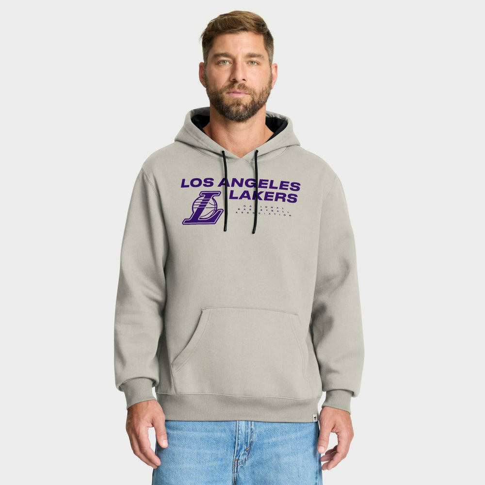 Los Angeles Lakers Crossover Collection Blocked Shot Premium Pullover Hoodie Off White - NBA
