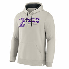 Los Angeles Lakers Crossover Collection Blocked Shot Premium Pullover Hoodie Off White - NBA