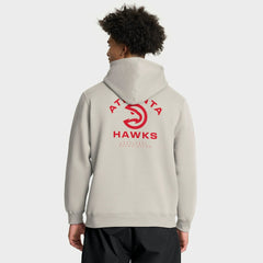Atlanta Hawks Crossover Collection Blocked Shot Premium Pullover Hoodie Off White - NBA
