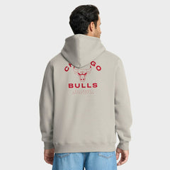 Chicago Bulls Crossover Collection Blocked Shot Premium Pullover Hoodie Off White - NBA