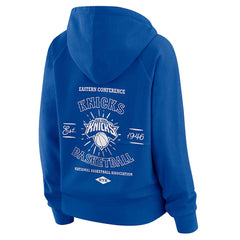 New York Knicks WEAR by Erin Andrews Women's Vintage Full-Zip Raglan Hoodie Royal - NBA