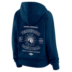 Minnesota Timberwolves WEAR by Erin Andrews Women's Vintage Full-Zip Raglan Hoodie Navy - NBA