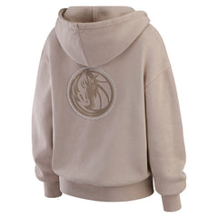 Dallas Mavericks WEAR by Erin Andrews Women's Washed Pullover Crewdie Tan - NBA