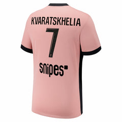 Khvicha Kvaratskhelia Paris Saint-Germain Youth 2024/25 Third Replica Player Jersey Pink | Nike discount