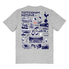 Tottenham Hotspur Vive La Fete Women's Impressions Artwork T-Shirt Heather Gray - FIFA World CUP