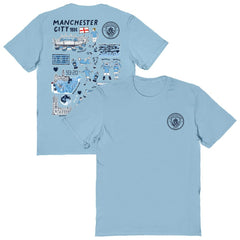 Manchester City Vive La Fete Women's Impressions Artwork T-Shirt Sky Blue - FIFA World CUP